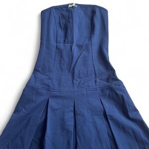 Subdued Blue Strapless Dress